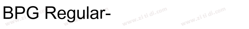 BPG Regular字体转换